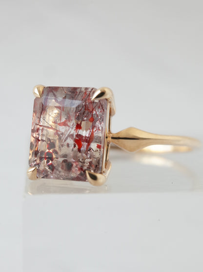 Lepidocrocite in Quartz Ring