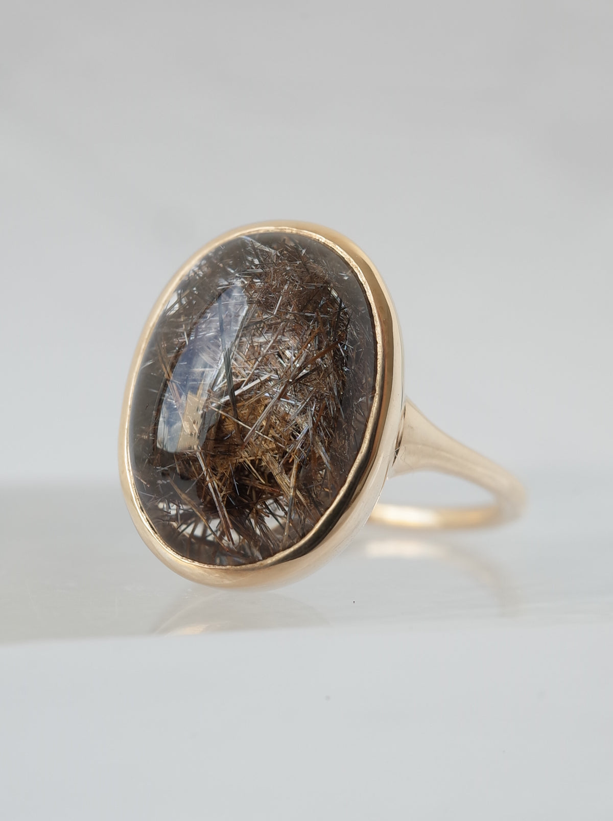 Brown Rutilated Quartz Ring