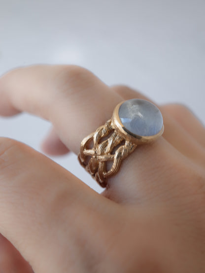 Dumortierite  in Quartz ARAN Ring  - 15