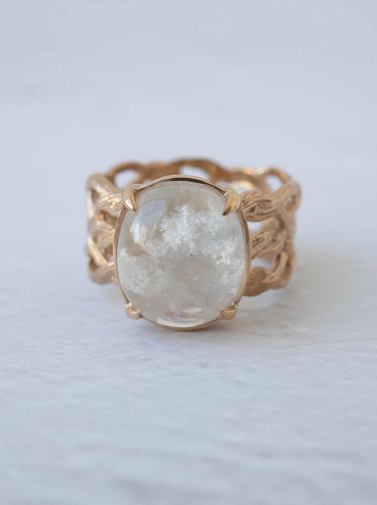 White Garden Quartz ARAN Ring - 1