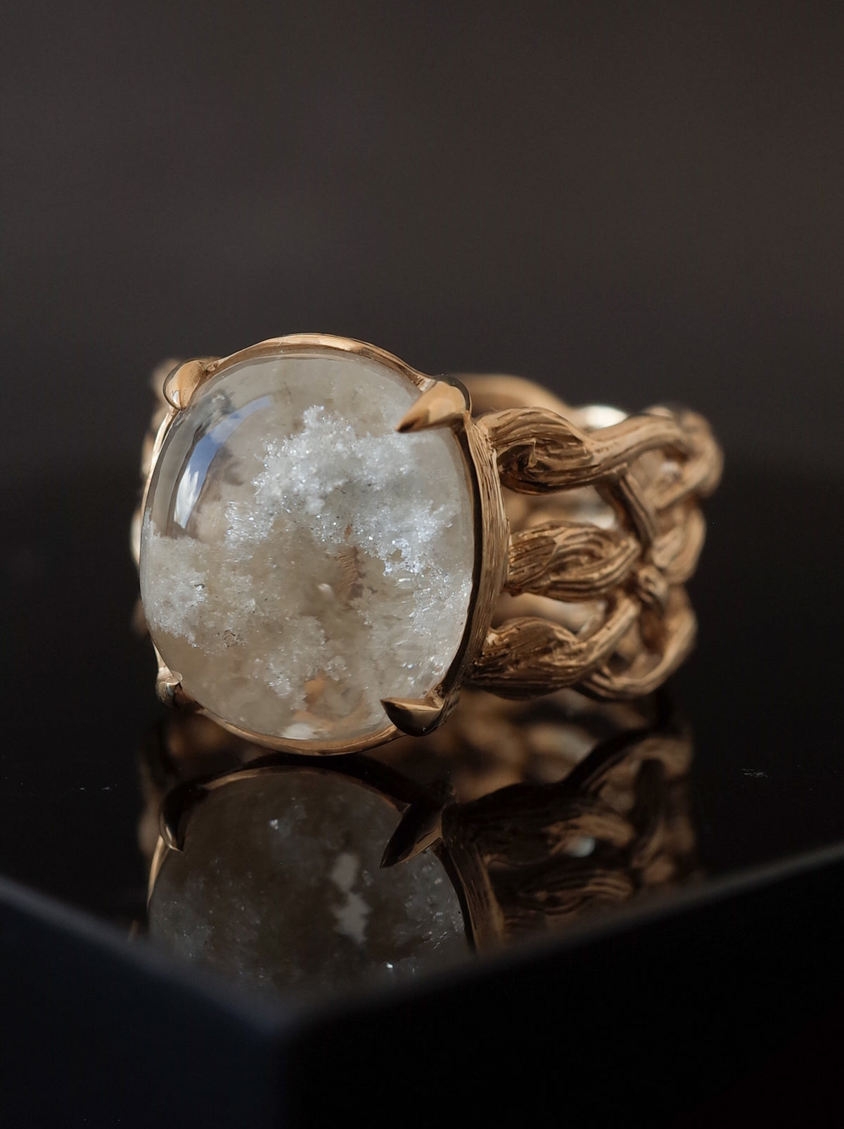 White Garden Quartz ARAN Ring - 1