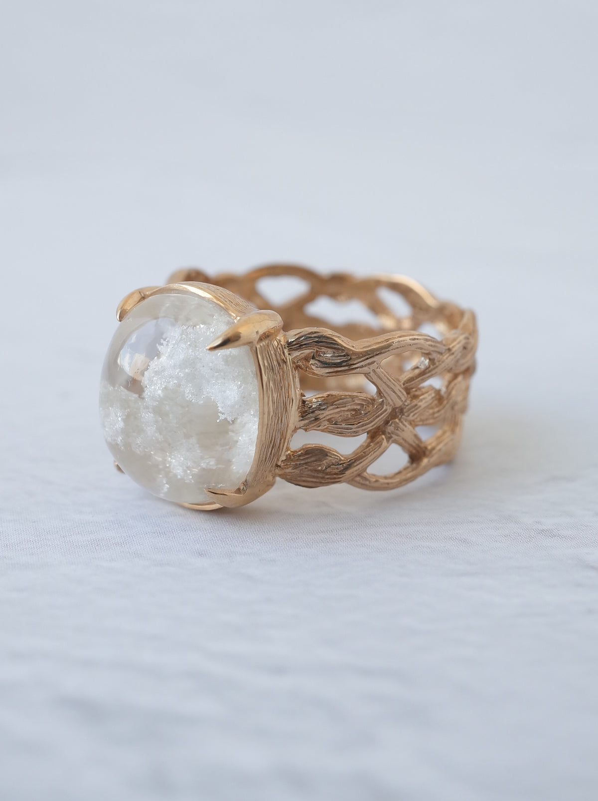 White Garden Quartz ARAN Ring - 1