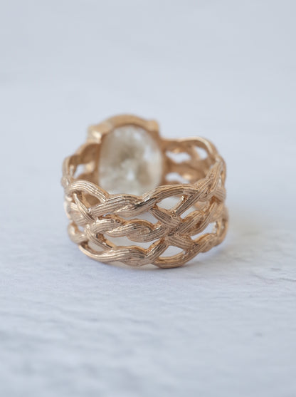 White Garden Quartz ARAN Ring - 1