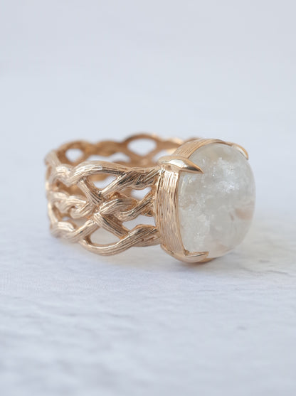 White Garden Quartz ARAN Ring - 1
