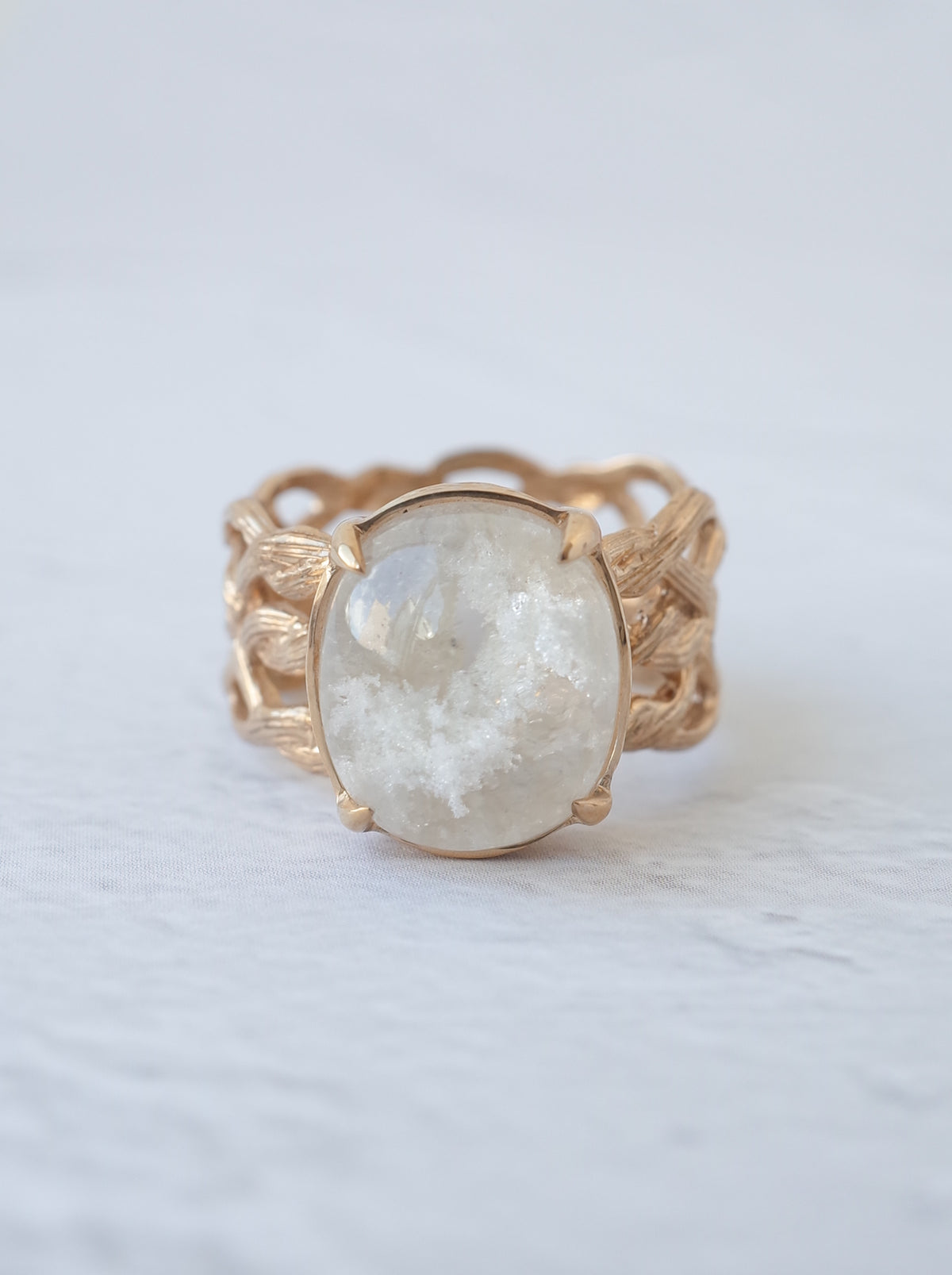 White Garden Quartz ARAN Ring - 1