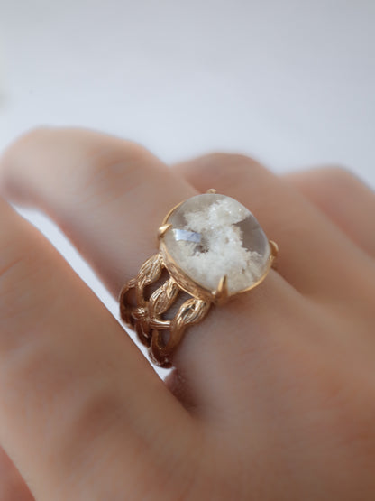 White Garden Quartz ARAN Ring - 1
