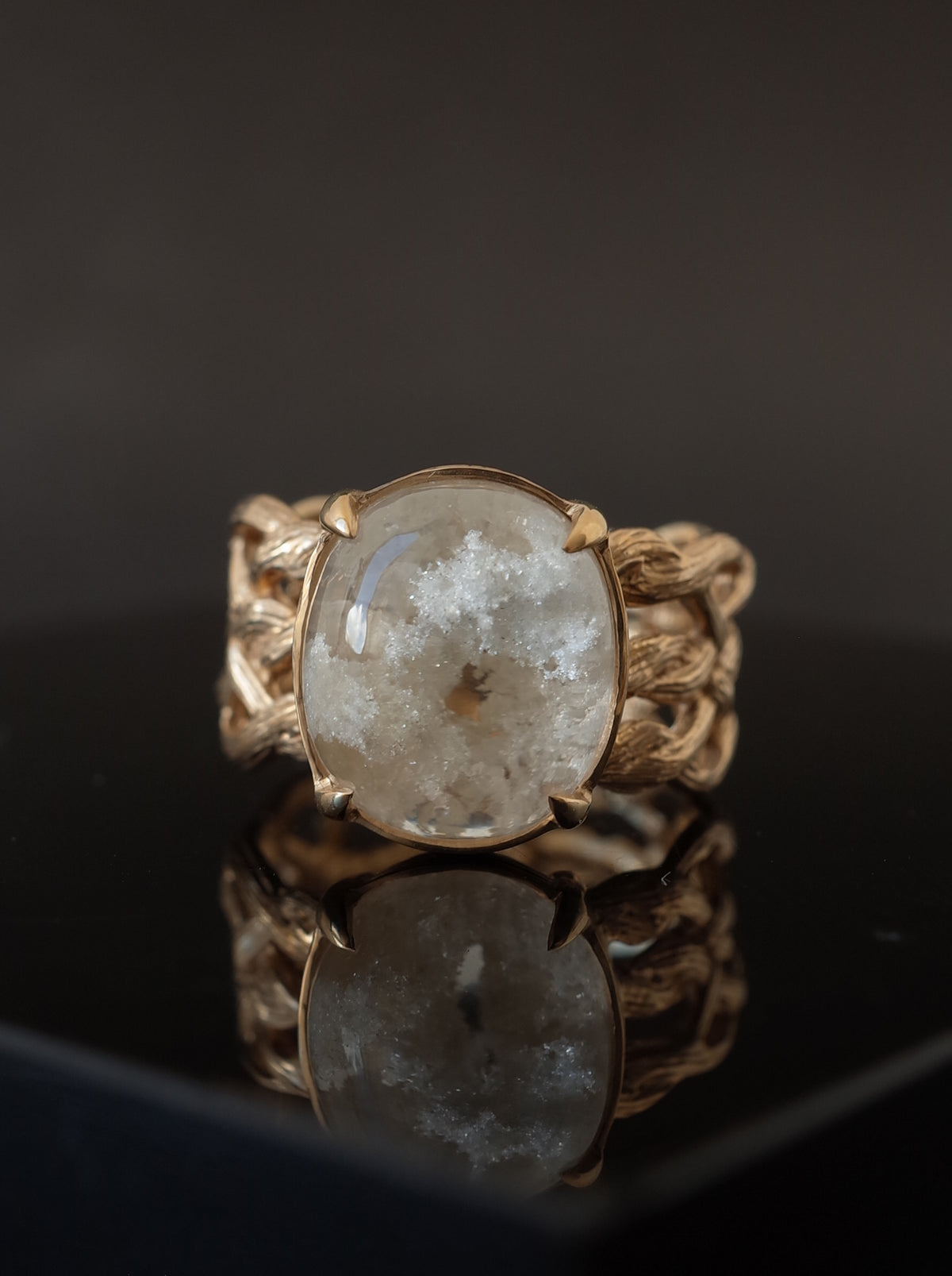 White Garden Quartz ARAN Ring - 1