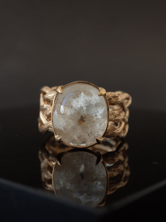 White Garden Quartz ARAN Ring - 1