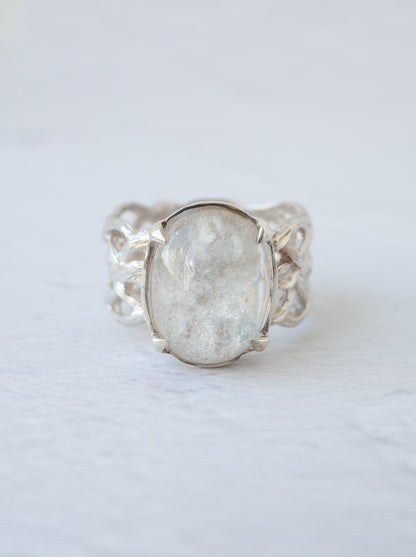 White Garden Quartz ARAN Ring - 4