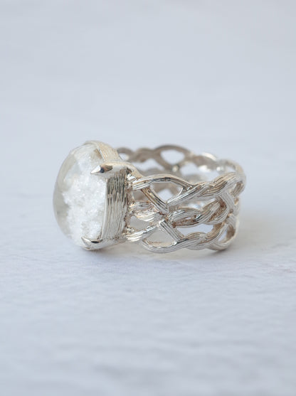 White Garden Quartz ARAN Ring - 4