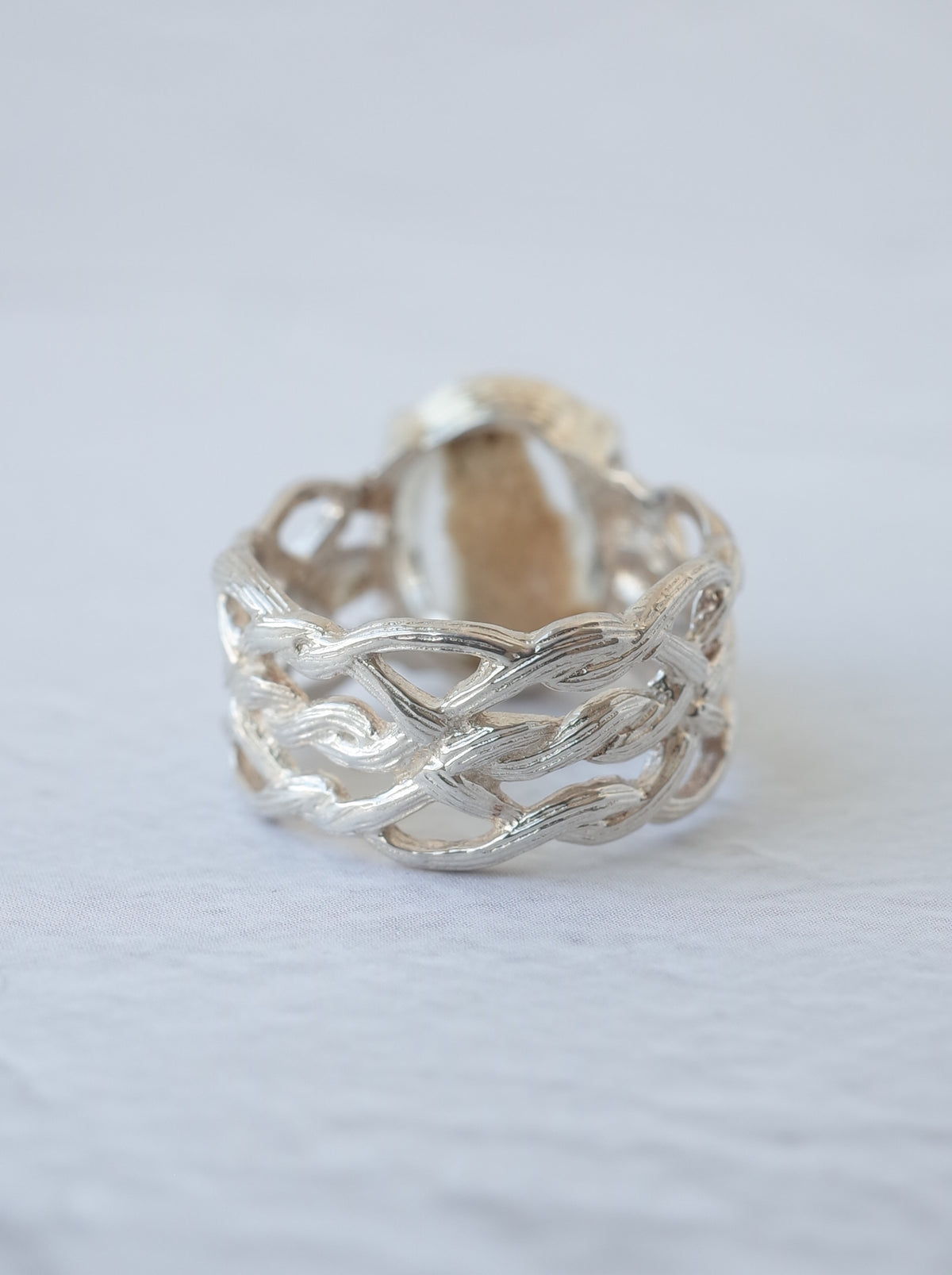 White Garden Quartz ARAN Ring - 4