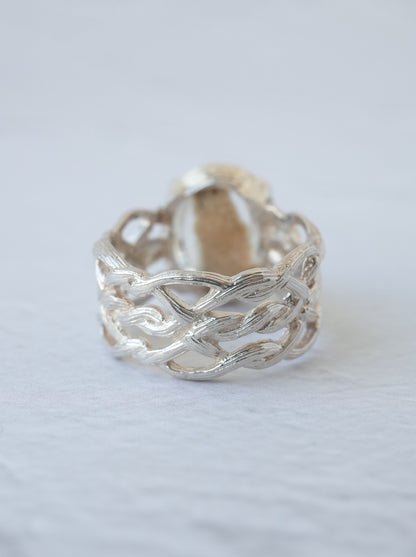 White Garden Quartz ARAN Ring - 4
