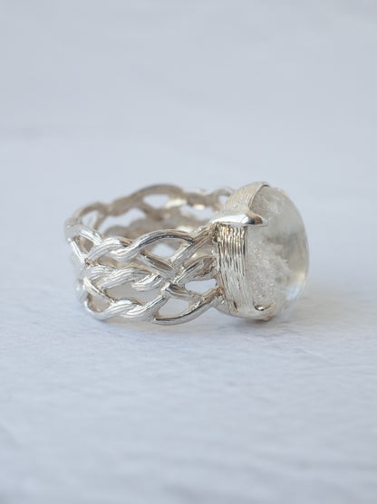 White Garden Quartz ARAN Ring - 4