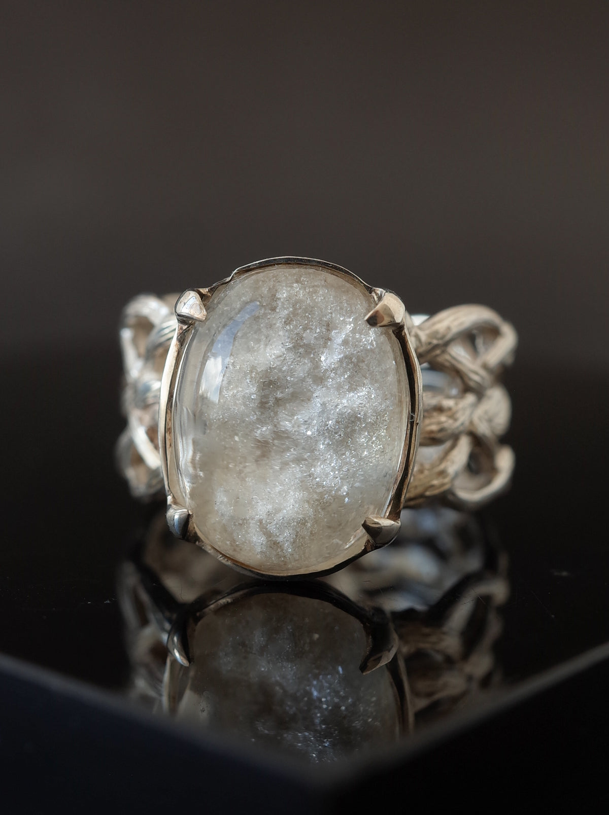 White Garden Quartz ARAN Ring - 4