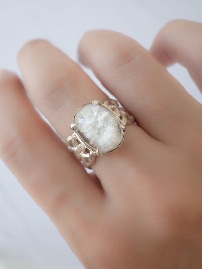 White Garden Quartz ARAN Ring - 4