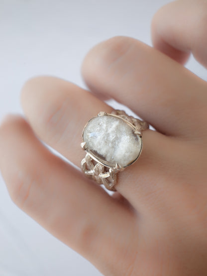 White Garden Quartz ARAN Ring - 4