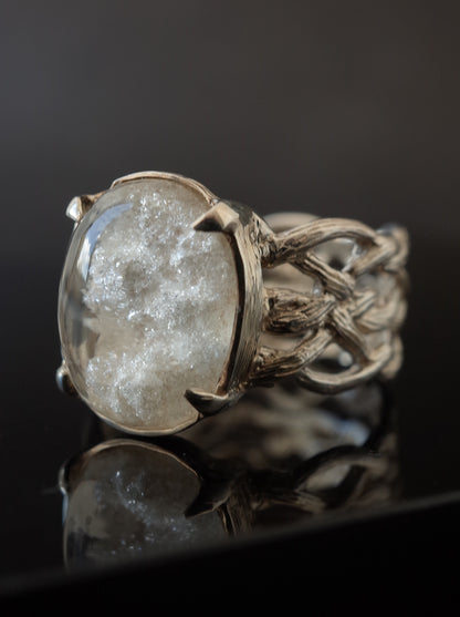 White Garden Quartz ARAN Ring - 4