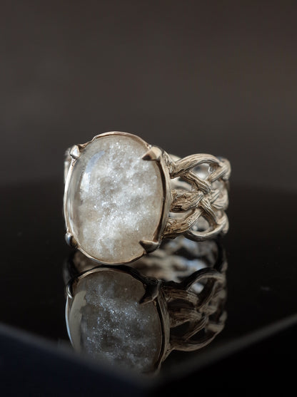 White Garden Quartz ARAN Ring - 4