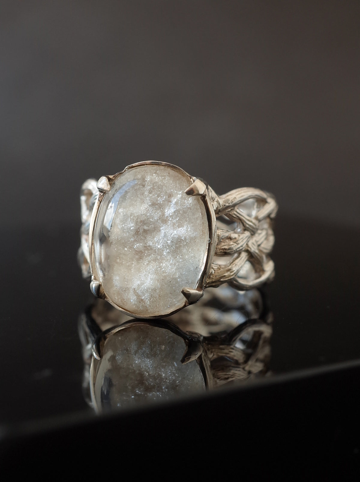 White Garden Quartz ARAN Ring - 4