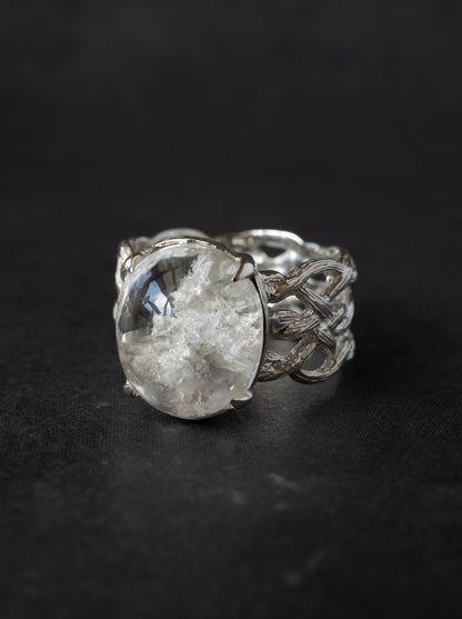 White Garden Quartz ARAN Ring - 8