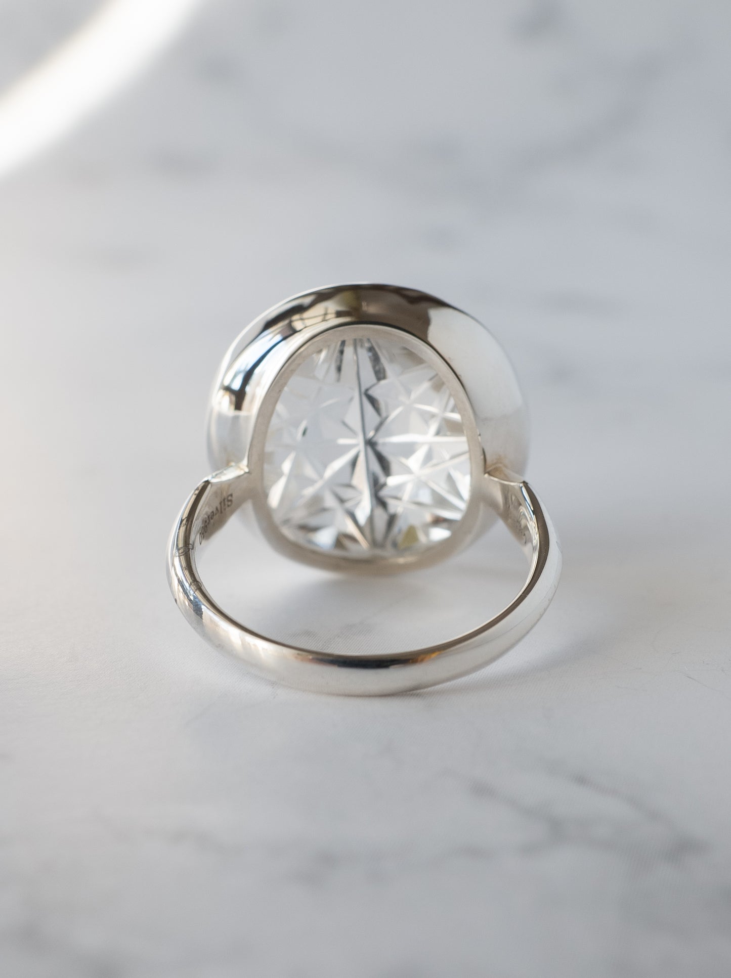 甲州貴石切子 Tourmalinated in Quartz Ring - 3