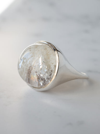 Quartz in White Garden Quartz Ring - 1