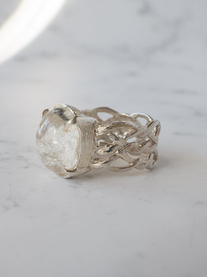White Garden Quartz ARAN Ring - 6