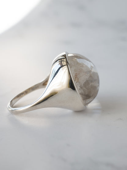 Quartz in White Garden Quartz Ring - 1