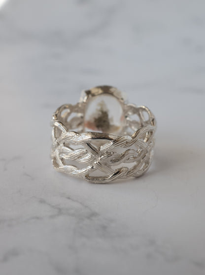 White Garden Quartz ARAN Ring - 8