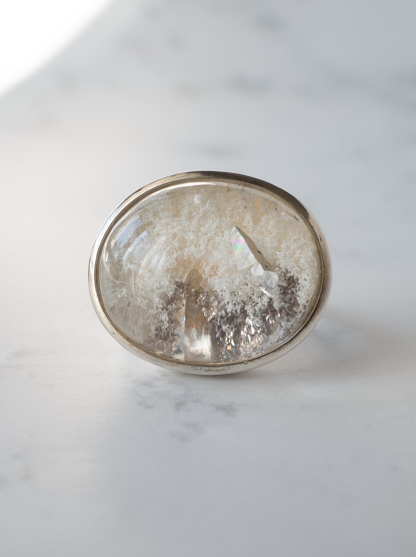 Quartz in White Garden Quartz Ring - 1