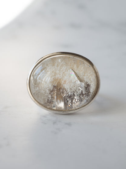 Quartz in White Garden Quartz Ring - 1