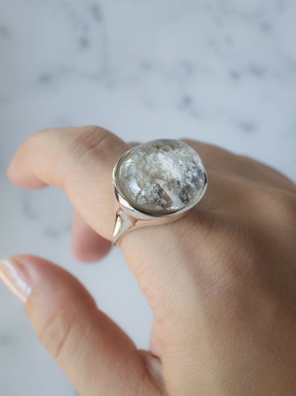 Quartz in White Garden Quartz Ring - 1