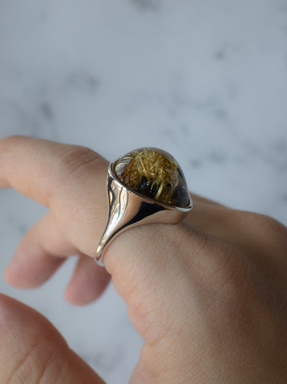 Rutilated Quartz Ring - 6
