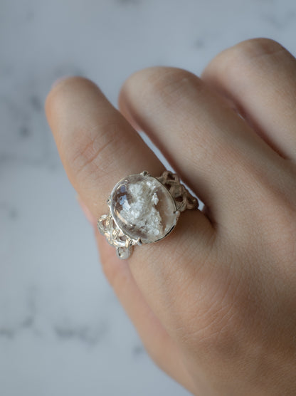 White Garden Quartz ARAN Ring - 8