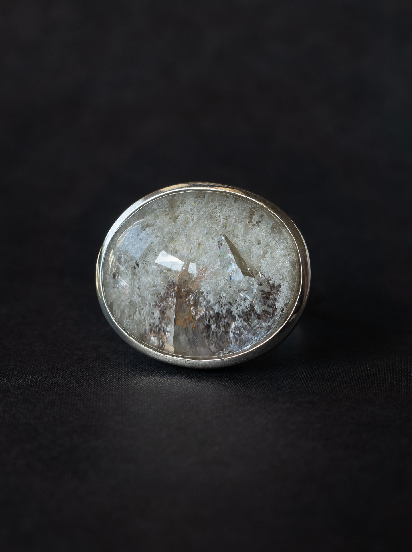 Quartz in White Garden Quartz Ring - 1