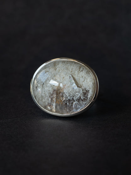 Quartz in White Garden Quartz Ring - 1