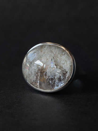 Quartz in White Garden Quartz Ring - 1