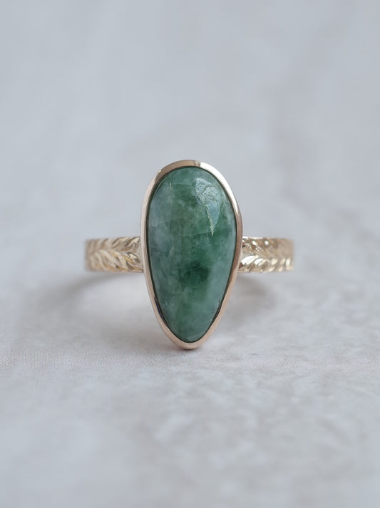 ITOIGAWA Jadeite Hawaiian Ring / Green - 6