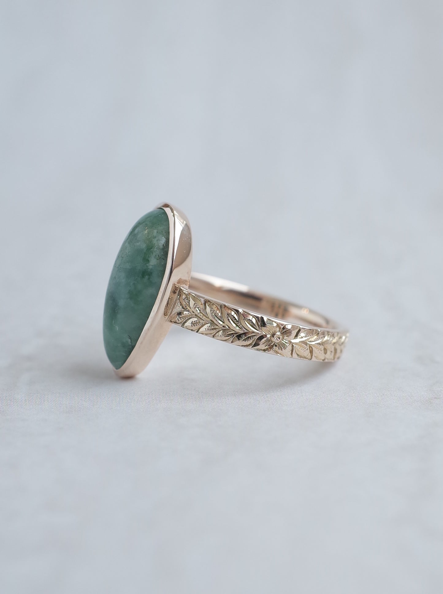 ITOIGAWA Jadeite Hawaiian Ring / Green - 6