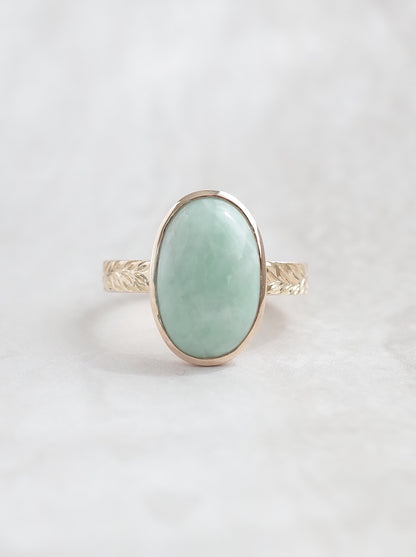 ITOIGAWA Jadeite Hawaiian Ring / Green-3