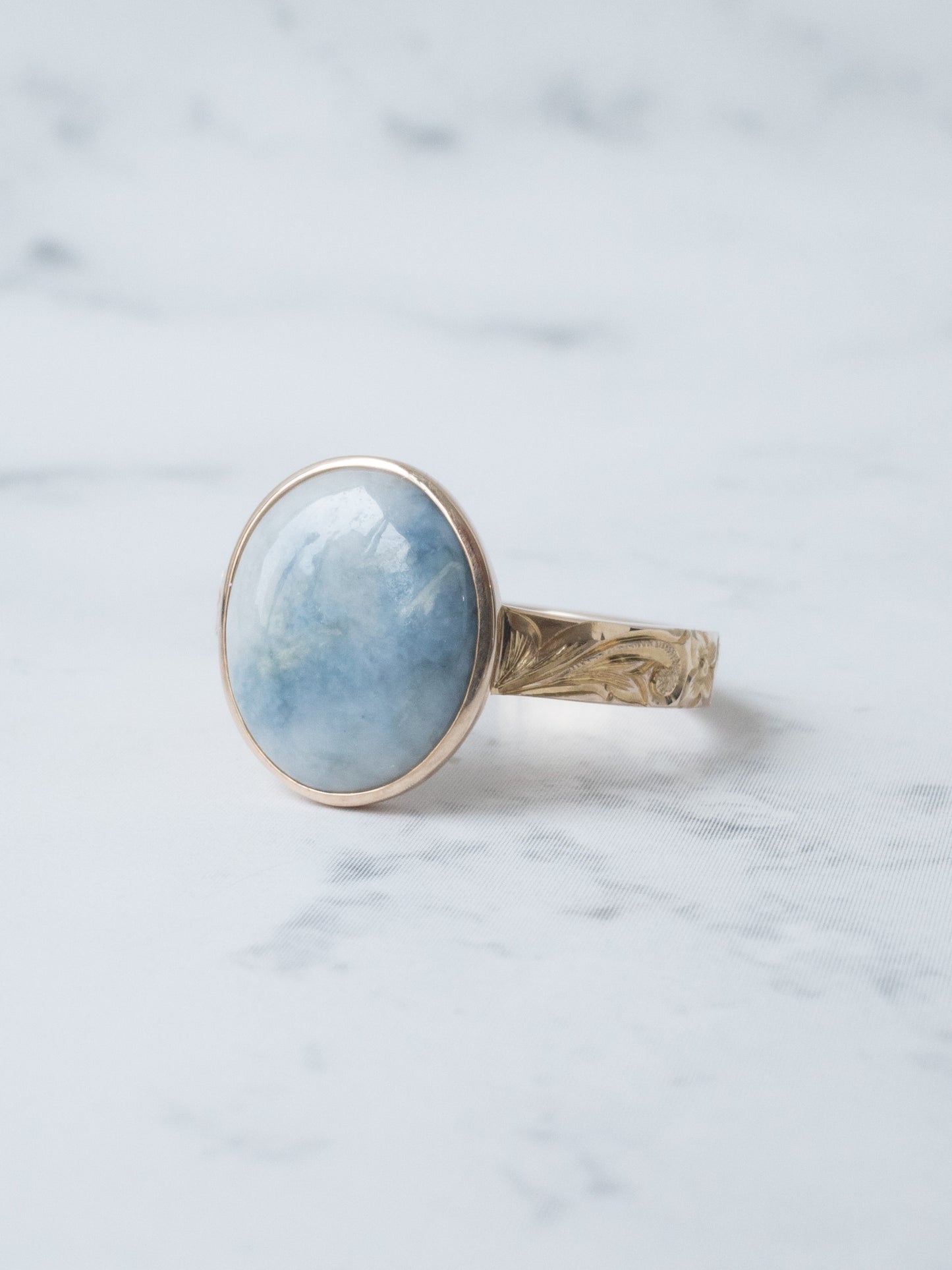 ITOIGAWA Jadeite Hawaiian Ring / Blue-1