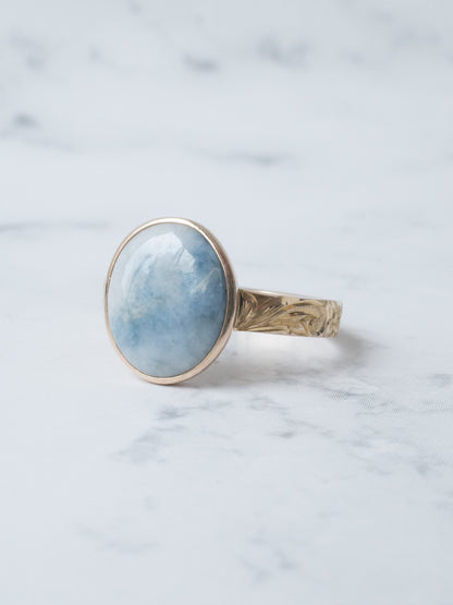 ITOIGAWA Jadeite Hawaiian Ring / Blue-1