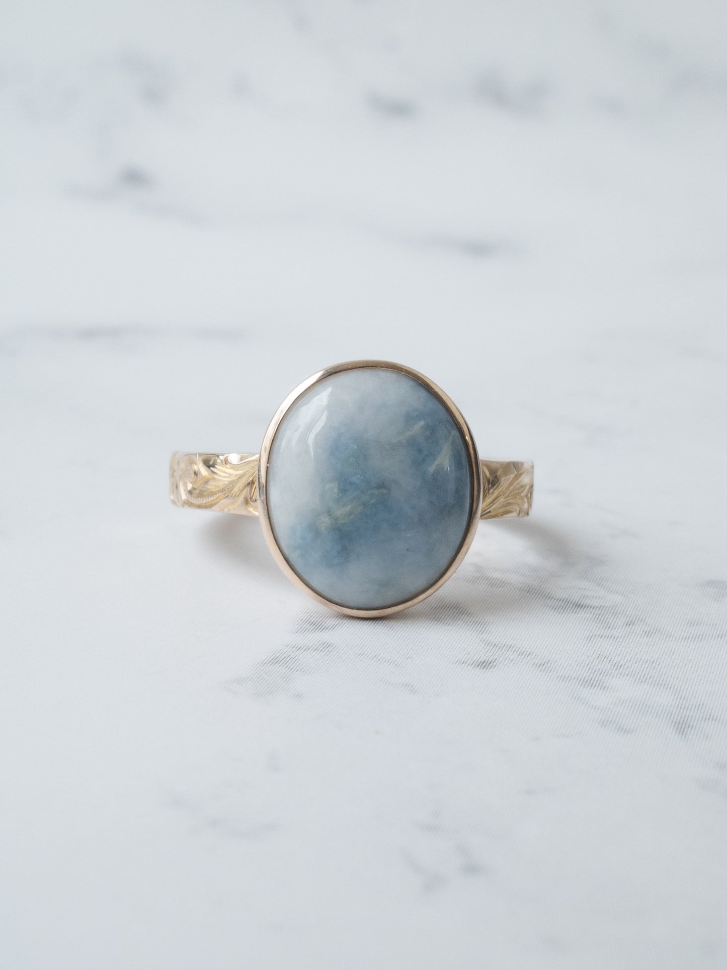 ITOIGAWA Jadeite Hawaiian Ring / Blue-1