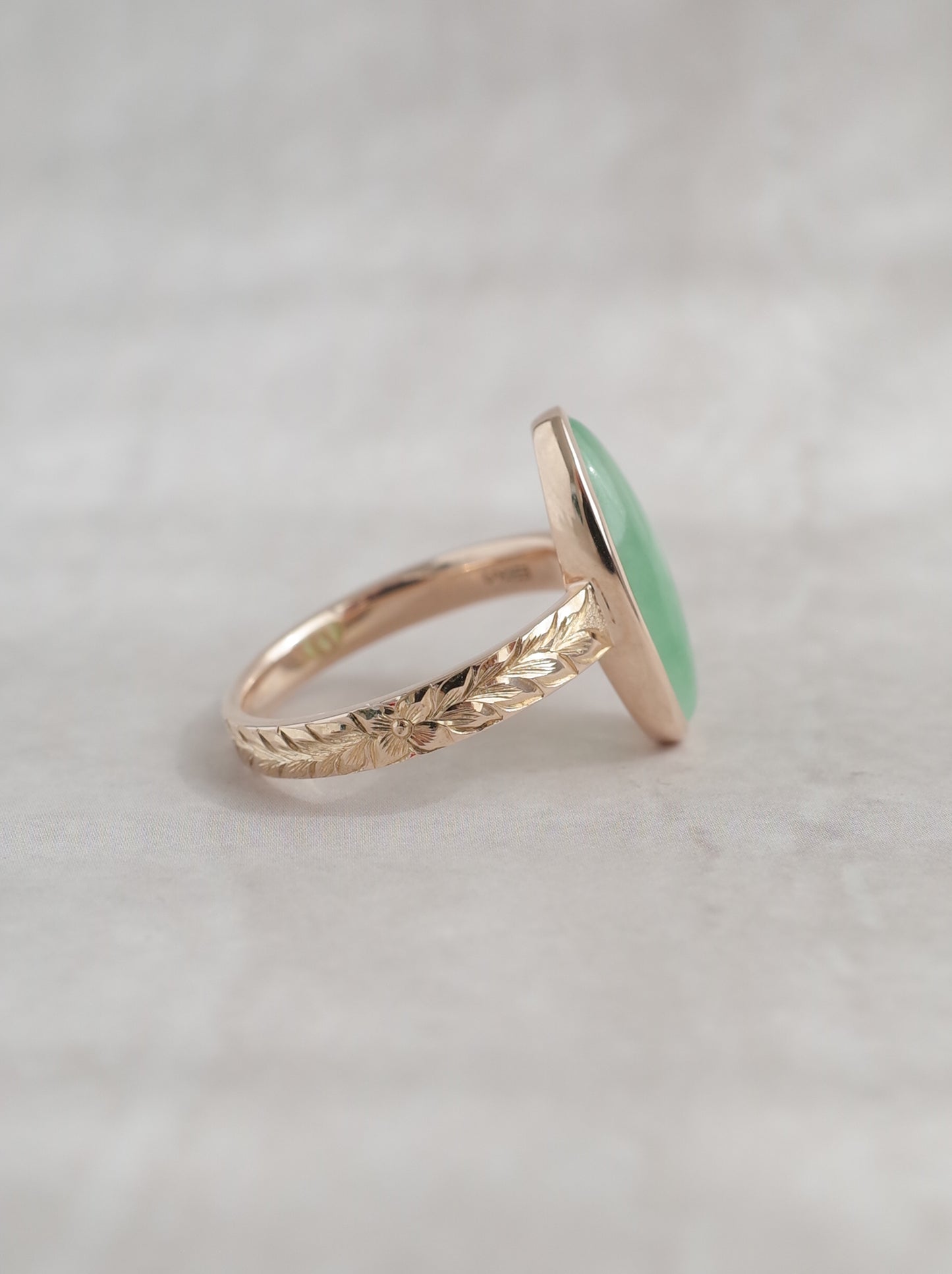 ITOIGAWA Jadeite Hawaiian Ring / Green-1