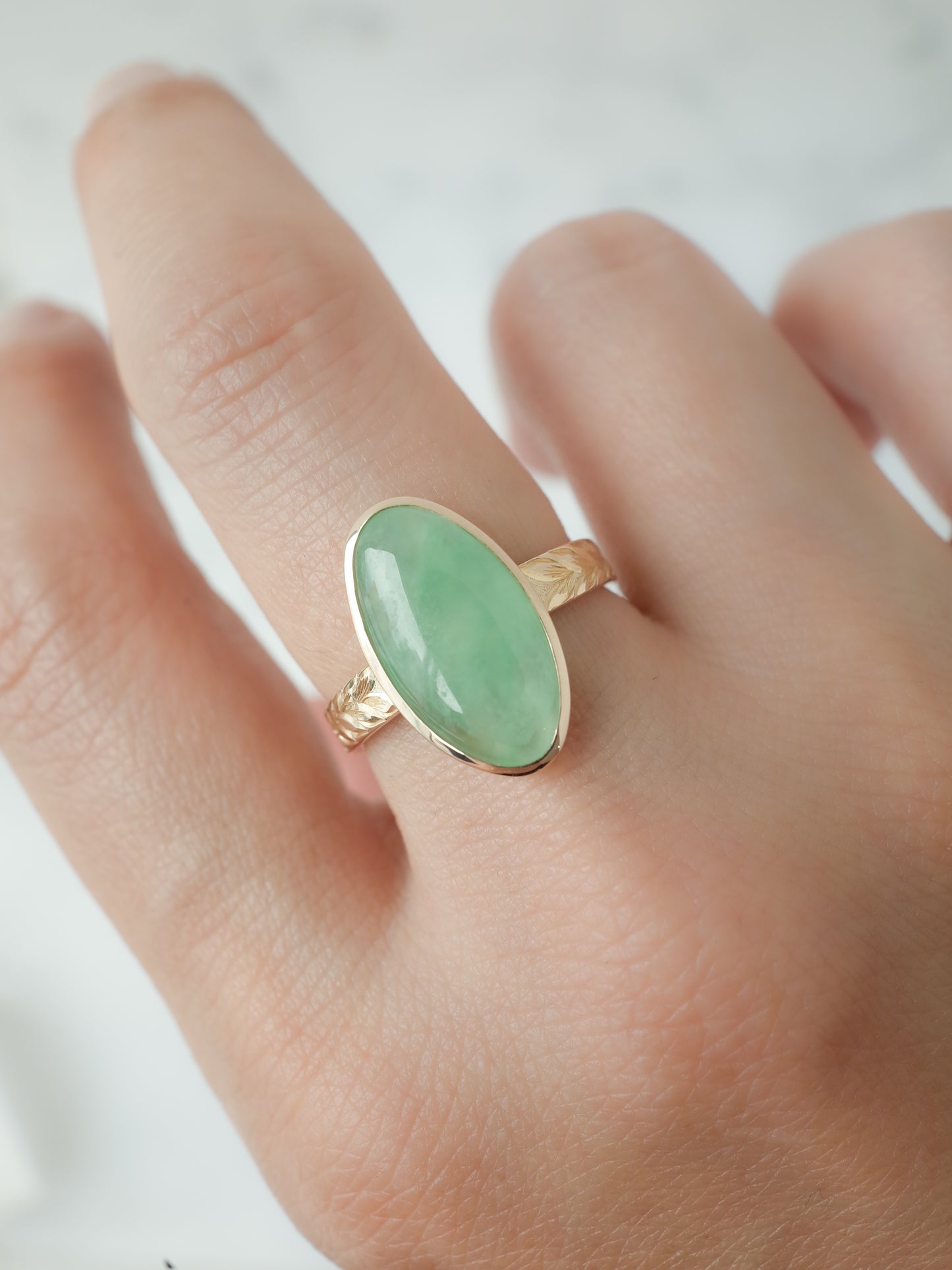 ITOIGAWA Jadeite Hawaiian Ring / Green-1