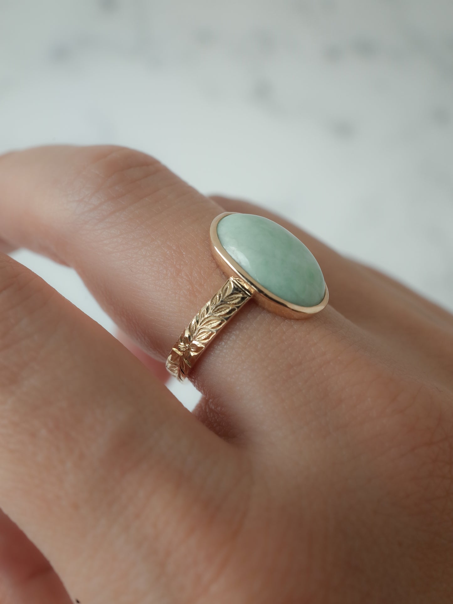 ITOIGAWA Jadeite Hawaiian Ring / Green-3