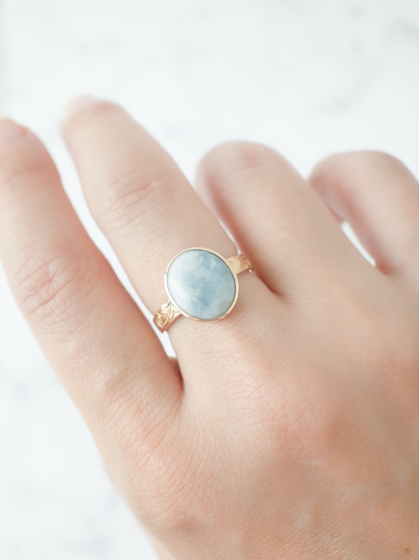 ITOIGAWA Jadeite Hawaiian Ring / Blue-1