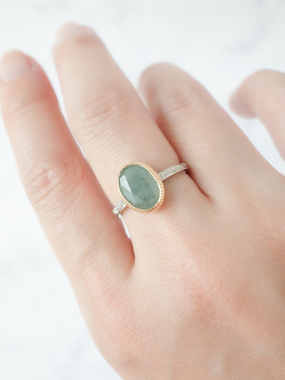ITOIGAWA Jadeite Hawaiian Ring / Green-5