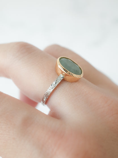 ITOIGAWA Jadeite Hawaiian Ring / Green-5