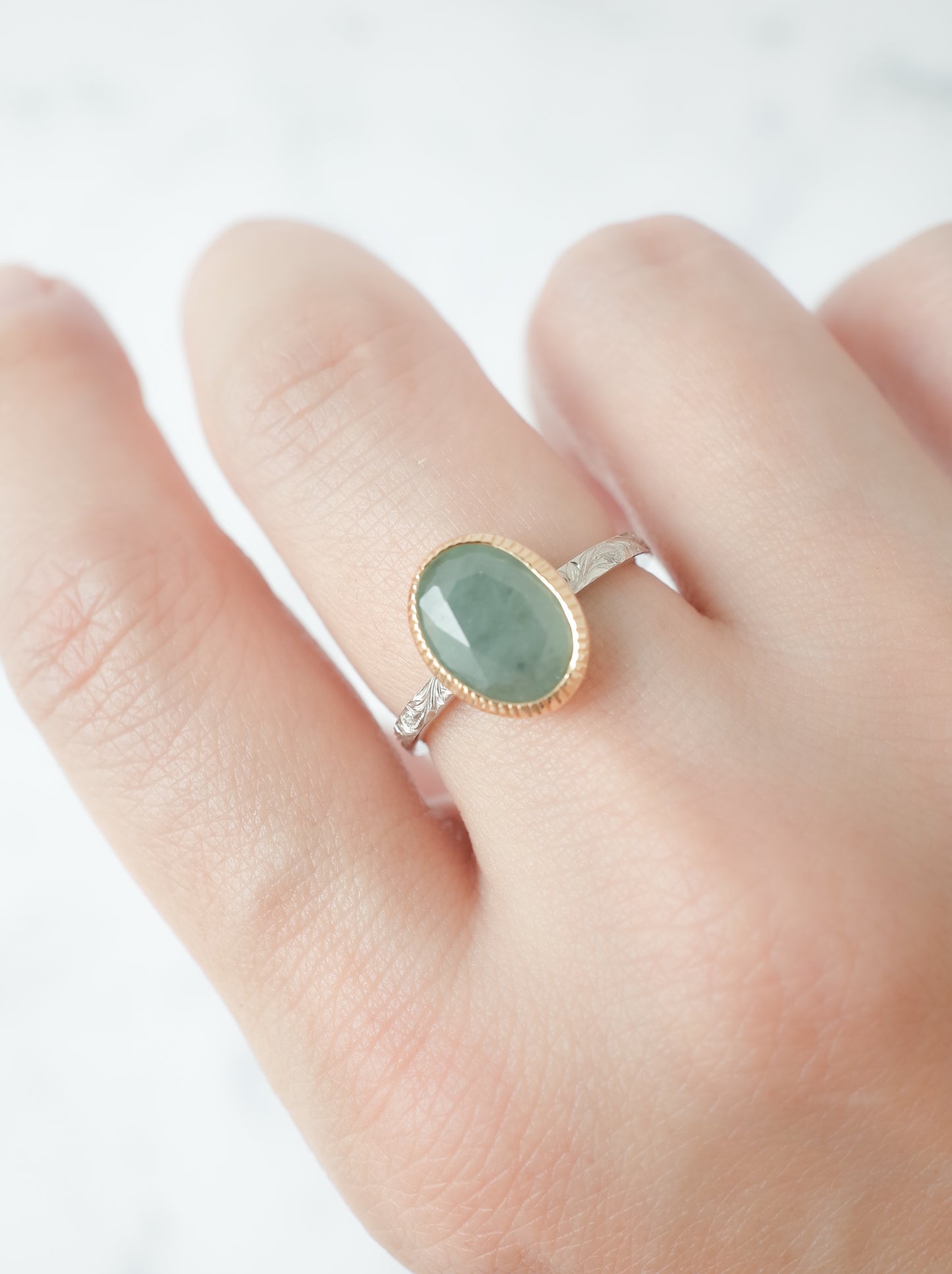 ITOIGAWA Jadeite Hawaiian Ring / Green-5